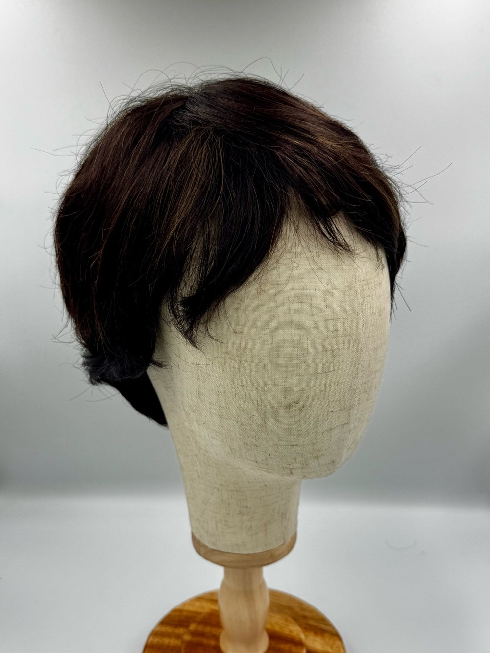 Short Dark Brown Pixie Cut Wig with Wig Cap new